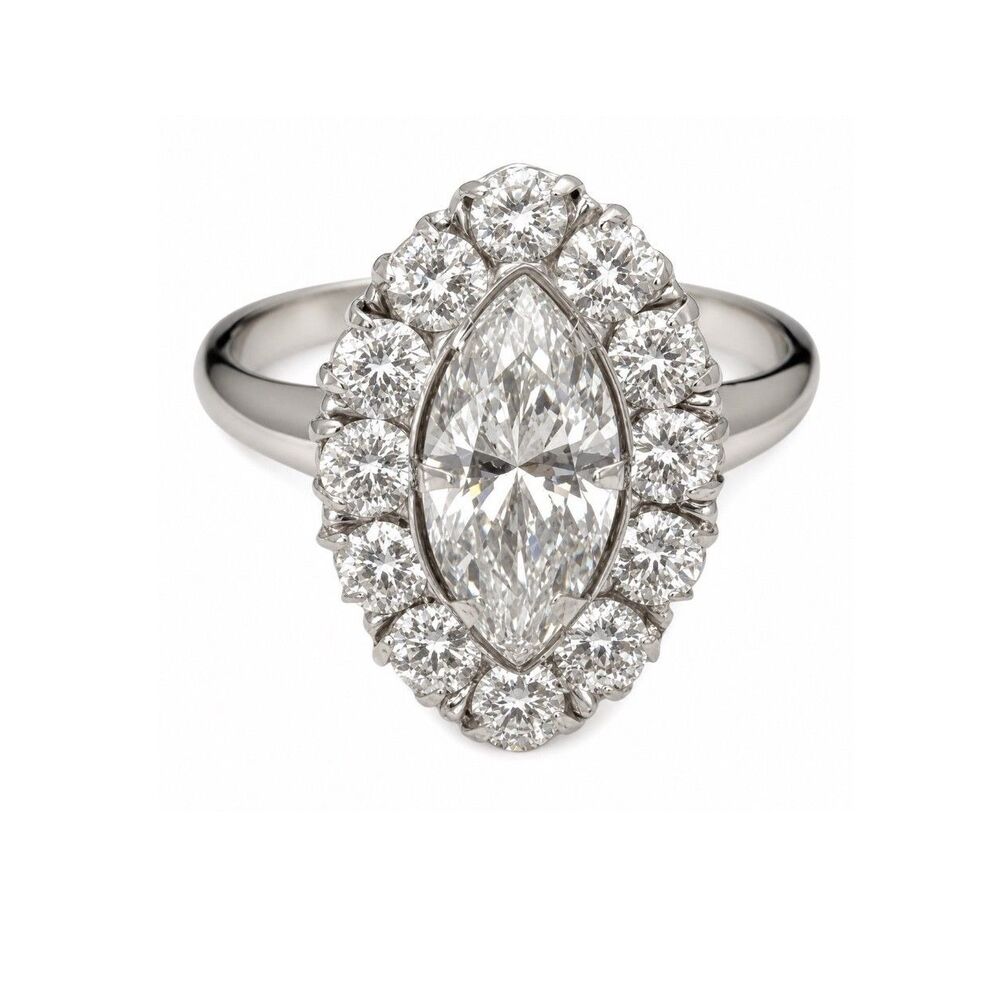 Vintage 1960s Cocktail Ring Size 6 Clark & Coombs CZ Mid Century - 14Z